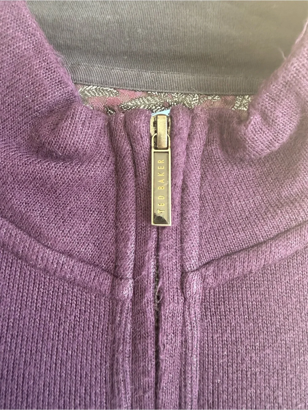 Ted Baker Men's Purple Half-Zip Sweater